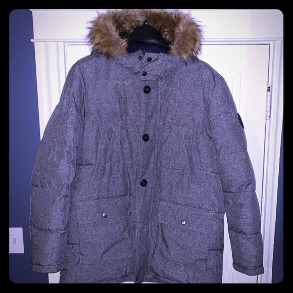 Tommy Hilfiger Long Snorkel Coat Heather Gray XL - Picture 1 of 6